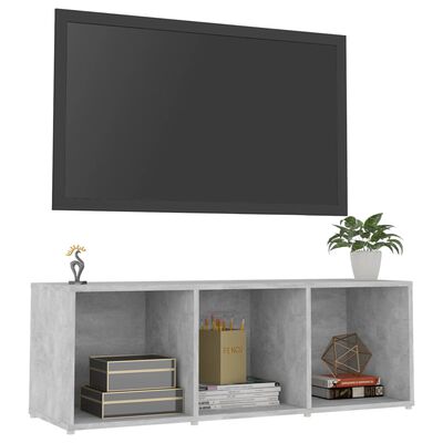 vidaXL TV skrinka, betónovo sivá 107x35x37 cm, kompozitné drevo