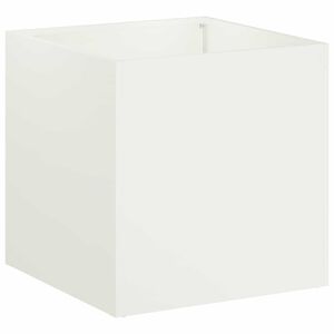 vidaXL Z&aacute;hradn&yacute; kvetin&aacute;č Biela 20 x 20 x 20 cm Studen&yacute; valcovan&yacute; oceľ
