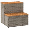 VidaXL v&iacute;rivka Step siv&yacute; 50x50x50,5 cm polyratan a mas&iacute;vna ak&aacute;cia
