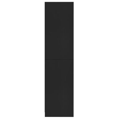 vidaXL Šatník, čierny 100x50x200 cm, kompozitné drevo