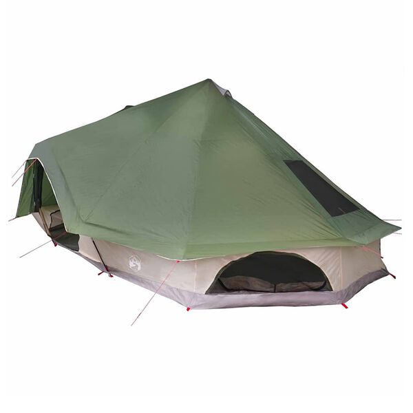 vidaXL Rodinný tipi stan so strechou Zelená 680 x 430 x 270 cm