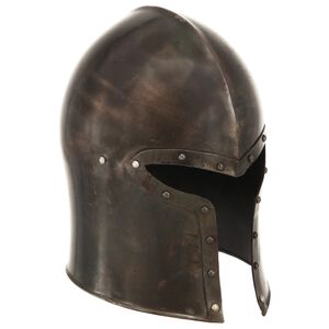 vidaXL Stredovek&aacute; rytierska prilba pre LARP starožitn&aacute; replika strieborn&aacute; oceľ