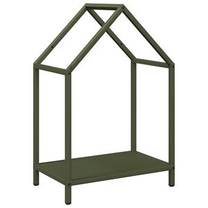 vidaXL Stojan na palivov&eacute; drevo olivovo zelen&aacute; 40x25x60 cm