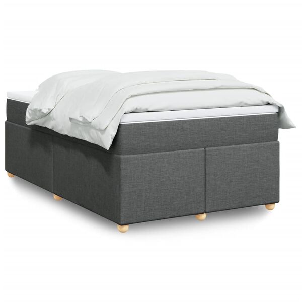 vidaXL Boxspring posteľ s matracom tmavosiv&yacute; 120x200 cm l&aacute;tka