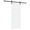 vidaXL Posuvn&eacute; dvere Biela a čierna 83 x 202 cm Borovicov&yacute; mas&iacute;v