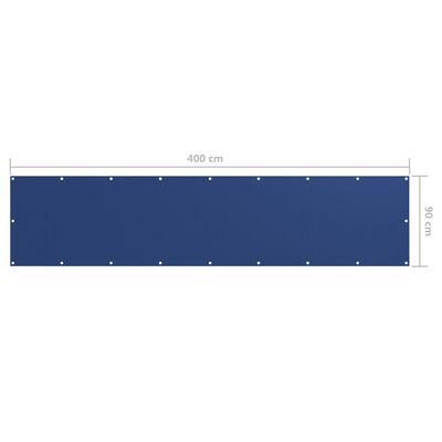 vidaXL Balkónová markíza, modrá 90x400 cm, oxfordská látka