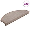 vidaXL Schodov&eacute; rohože 20 ks 65x24x4 cm svetlohned&eacute; polkruhov&eacute; veľk&eacute;