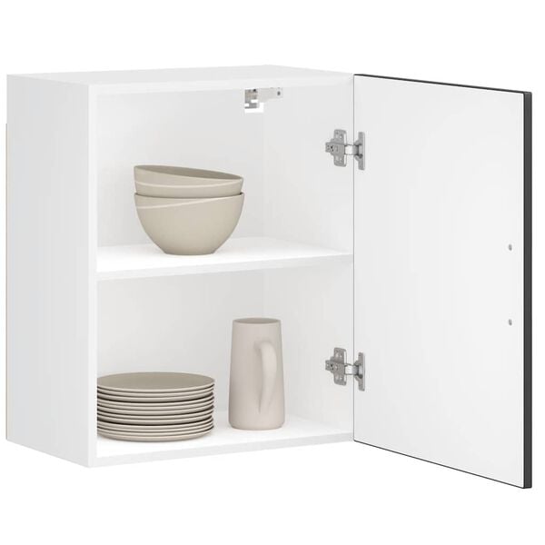 vidaXL Kuchynsk&eacute; n&aacute;stenn&eacute; skrinky 2 ks Porto, čierna, kompozitn&eacute; drevo