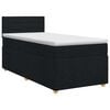 vidaXL Posteľ boxspring s matracom Čierna 100 x 200 cm L&aacute;tka