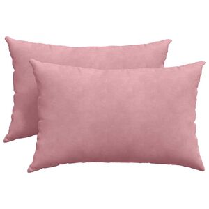 vidaXL Vank&uacute;&scaron;e na pohovku 2 pcs Ružov&aacute; 60 x 40 cm Kord&uacute;rov&aacute; tkanina