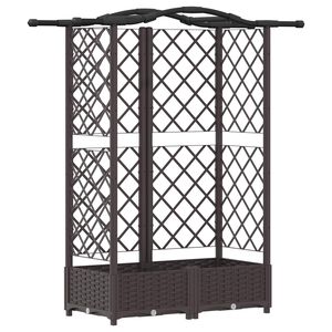 vidaXL Vyv&yacute;&scaron;en&yacute; z&aacute;hon s mriežkou a strechou Hned&aacute; 124 x 40 x 123 cm PP