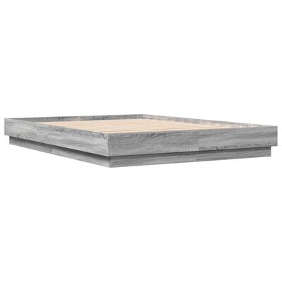 vidaXL Posteľný rám sivý dub sonoma 160x200 cm kompozitné drevo