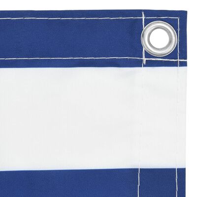 vidaXL Balkónová markíza, biela a modrá 120x400 cm, oxfordská látka