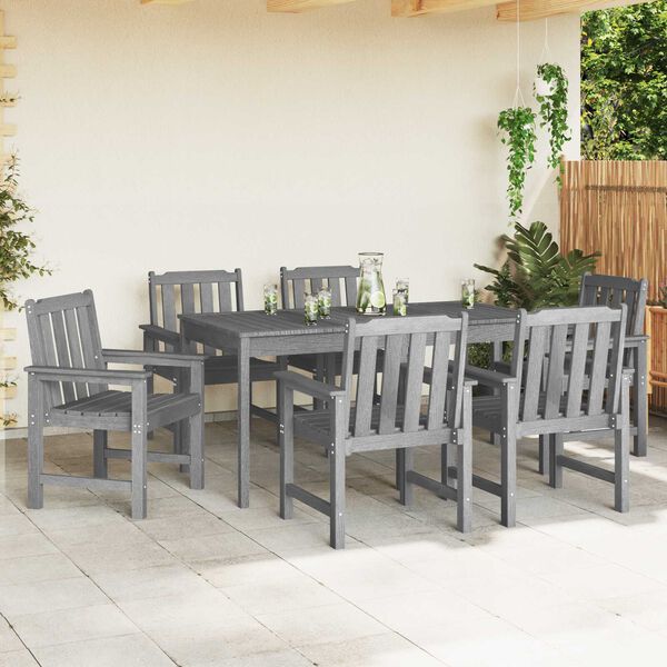 vidaXL Z&aacute;hradn&aacute; stolička 6 pcs Svetlosiv&aacute; 65.5 x 59 x 88 cm Polyetyl&eacute;n