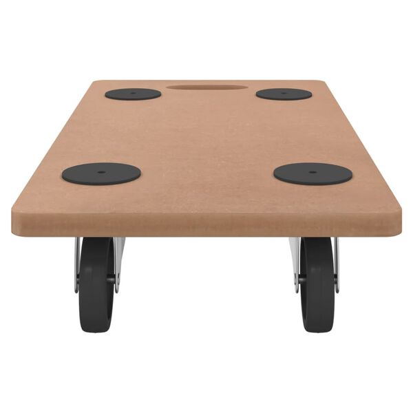 vidaXL Vozíky na kolieskach 6 ks obdĺžnikové kompozitné drevo