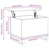 vidaXL Konferenčný stolík dymový dub 60x44,5x45 cm spracované drevo