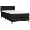 vidaXL Posteľn&yacute; r&aacute;m boxspring s matracom čierny 90x200 cm l&aacute;tka