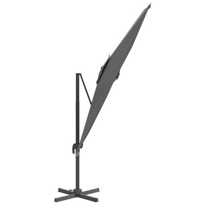 vidaXL LED konzolový dáždnik antracitový 400x300 cm
