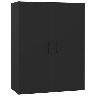 vidaXL Závesná skrinka čierna 69,5x34x90 cm spracované drevo