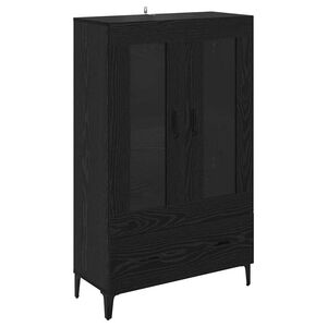 vidaXL Highboard so z&aacute;suvkou Čierny dub 70 x 31 x 115 cm