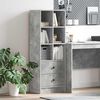 vidaXL Highboard so zásuvkou Betónová šedá 45,5 x 34 x 127 cm