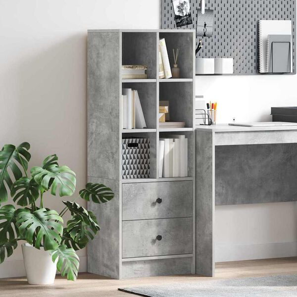 vidaXL Highboard so zásuvkou Betónová šedá 45,5 x 34 x 127 cm