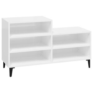 vidaXL Botn&iacute;k leskl&yacute; biely 102x36x60 cm spracovan&eacute; drevo