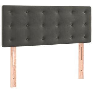 vidaXL Čelo postele tmavosiv&eacute; 100x5x78/88 cm zamat
