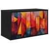 vidaXL N&aacute;stenn&yacute; TV kabinet HEESCH 69 x 33 x 40 cm Čierny dub