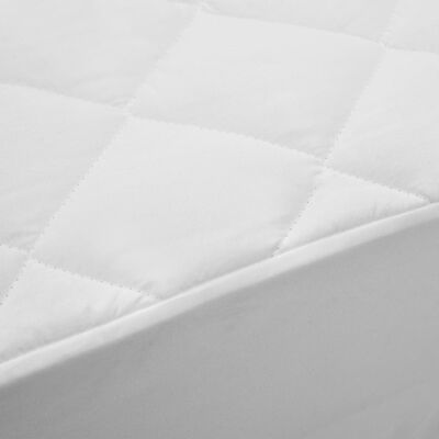 vidaXL Prešívaný poťah na matrac biely 120x200 cm ťažký