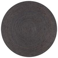 vidaXL Ručne vyrobený koberec tmavosivý 120 cm jutový okrúhly