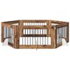 vidaXL Br&aacute;na pre psov so stojanmi 6 pcs Star&eacute; drevo 100 x 60 cm