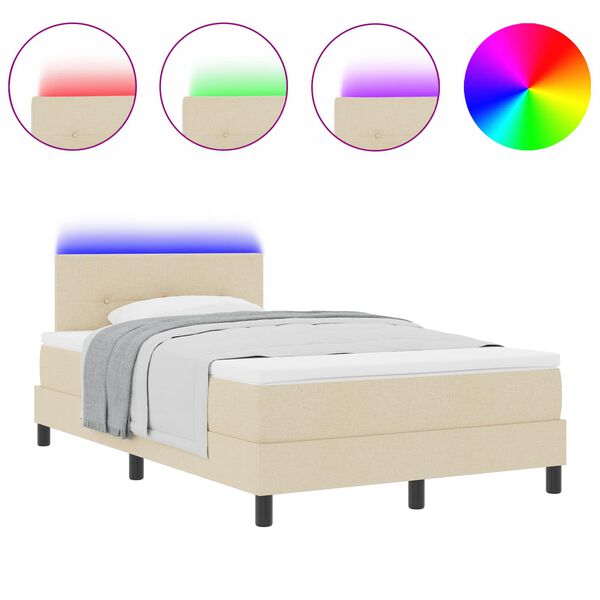 vidaXL Posteľ s pružinov&yacute;m r&aacute;mom s matracmi Kr&eacute;mov&aacute; 120 x 190 cm l&aacute;tka