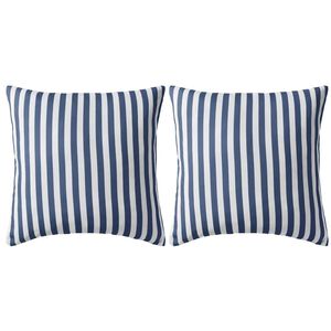 vidaXL Vank&uacute;&scaron;e do exteri&eacute;ru 2 ks pruhovan&eacute; 45x45cm tmavomodr&eacute;