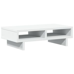 vidaXL Stojan na monitor biely 50x27x15 cm kompozitn&eacute; drevo