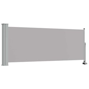vidaXL Zaťahovacia bočn&aacute; mark&iacute;za na terasu 100x300 cm, siv&aacute;