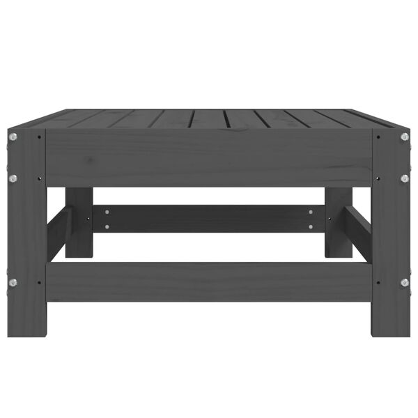 vidaXL Záhradná podnožka sivá masívna borovica