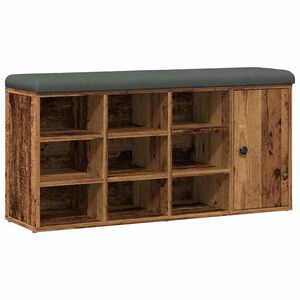 vidaXL Lavička na top&aacute;nky Old Wood 102x32x50 cm Engineered Wood