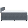 vidaXL Posteľn&yacute; r&aacute;m boxspring s matracom tmavosiv&yacute; 200x200 cm zamat