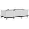 vidaXL Z&aacute;hradn&yacute; kvetin&aacute;č s kolieskami biely 150x80x54 cm PP