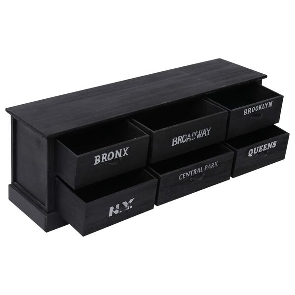 vidaXL Lavička do chodby, čierna 115x30x40 cm, drevo