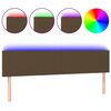 vidaXL Čelo postele s LED tmavohend&eacute; 200x5x78/88 cm l&aacute;tka