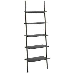 vidaXL Naklonen&yacute; reg&aacute;l s 5 policami, čierny 64x34x185,5 cm