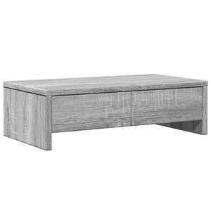 vidaXL Stojan na monitor a z&aacute;suvky siv&yacute; sonoma 50x27x15cm kompoz.drevo