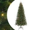 vidaXL Umel&yacute; vianočn&yacute; stromček s 300 LED-i Zelen&aacute; 240 cm PE a PVC