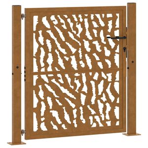 vidaXL Z&aacute;hradn&aacute; br&aacute;na 100x100 cm odoln&aacute; oceľ s pruhov&yacute;m dizajnom