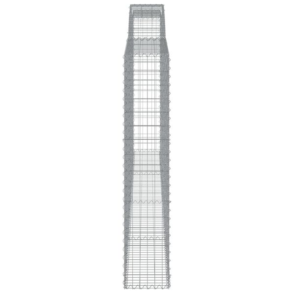 vidaXL Oblúkový gabionový kôš 400x30x160/180 cm pozinkované železo