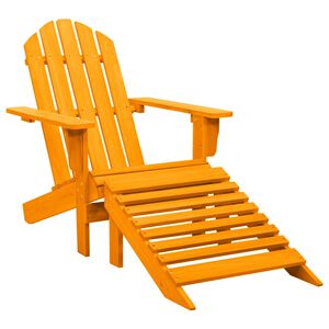 vidaXL Z&aacute;hradn&aacute; stolička Adirondack s otomanom jedľov&yacute; mas&iacute;v oranžov&aacute;