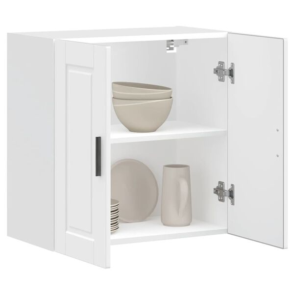 vidaXL Kuchynská nástenná skrinka Porto, biela, kompozitné drevo