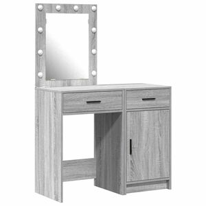 vidaXL Toaletn&yacute; stol&iacute;k 2 ks Siv&aacute; 50 x 41 x 135 cm Kompozitn&eacute; drevo